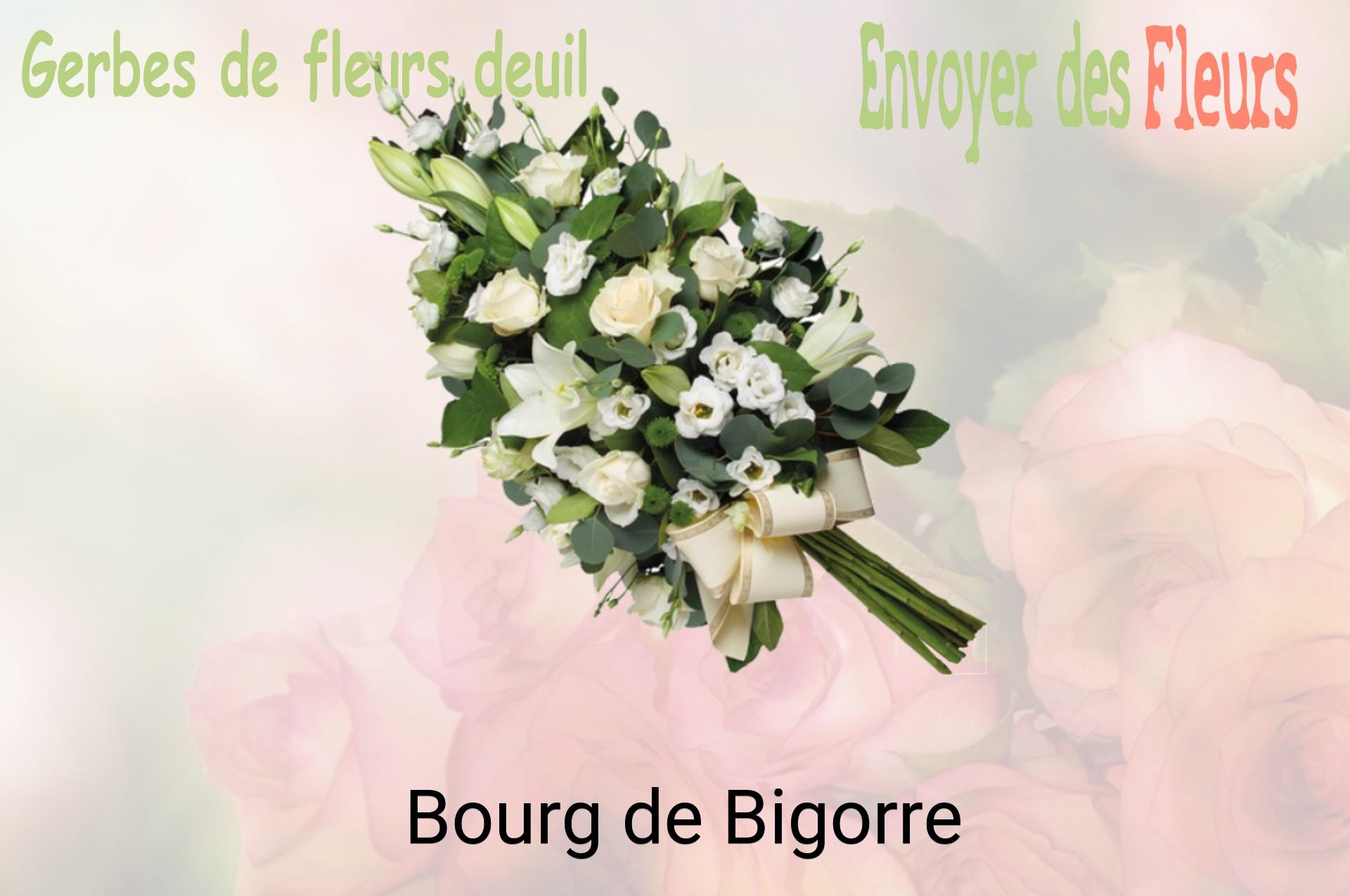 Gerbe de fleurs de deuil livrée à Bourg-de-Bigorre